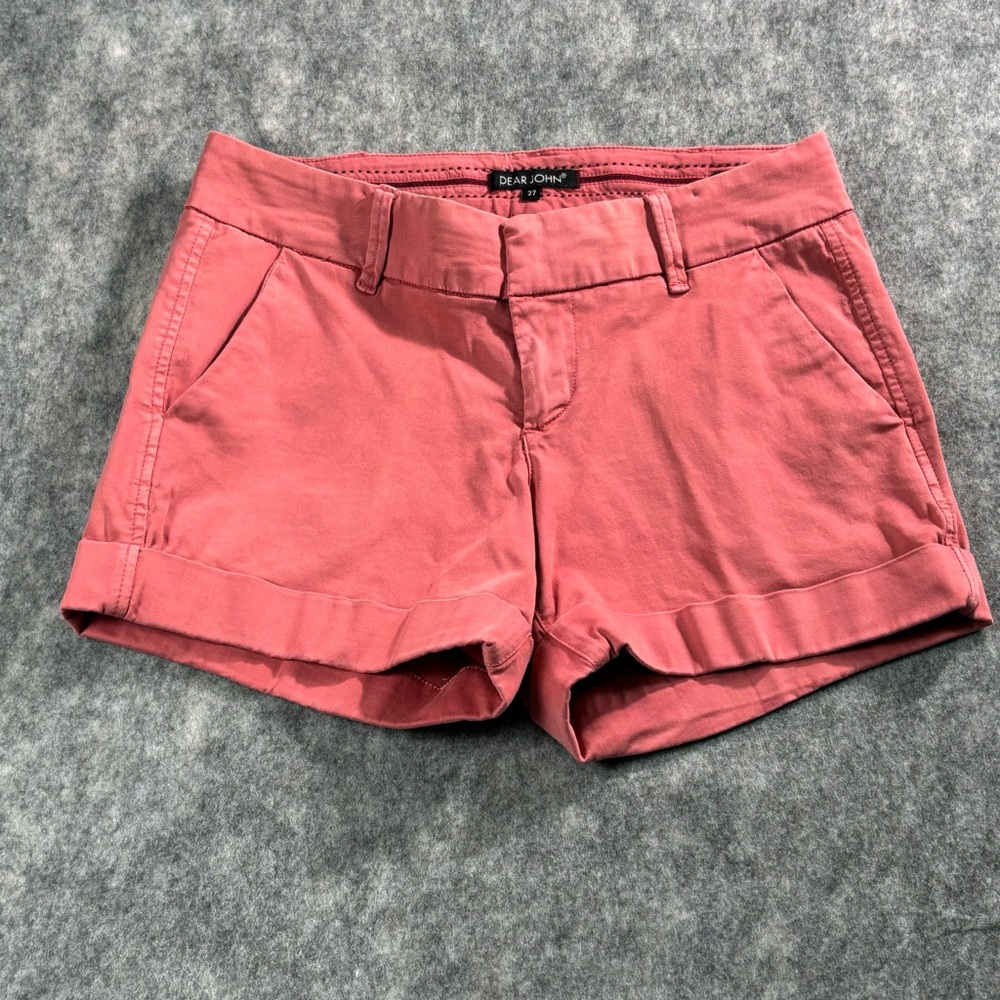 Dear John Womens‎ Salmon Colored 4 in Inseam Shorts Size 27